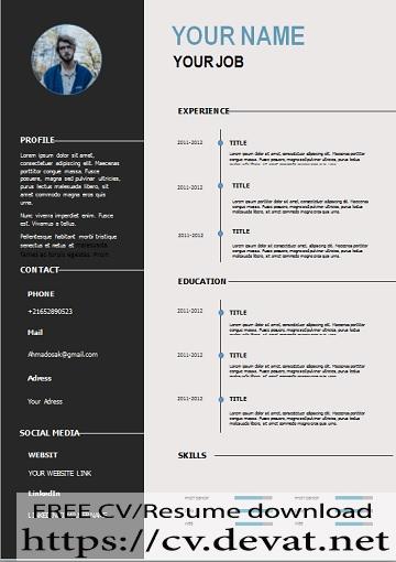 Free CV resume Template Word Docx CV Resume Download Share