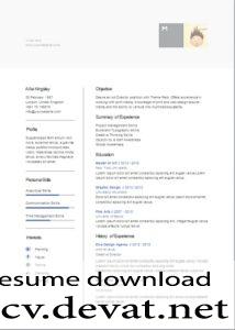 simple cv resume template