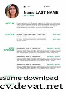 english resume template