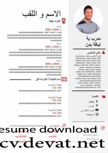 free download Arabic CV سي في تحميل مجاني