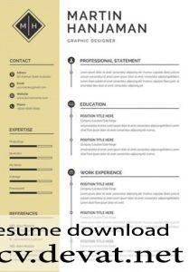 Word Resume Template free Download