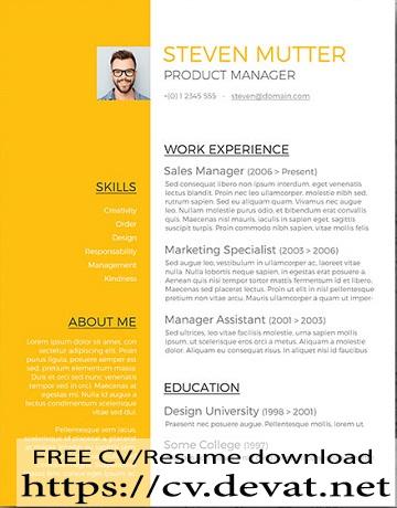 amber resume design