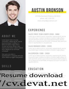 CV Contrast Blank Resume Design