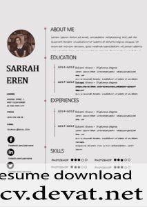 Design a clean CV resume template