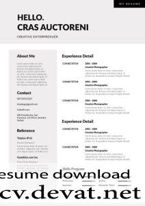 modern free resume template