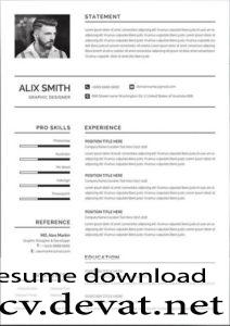 Free simple resume template