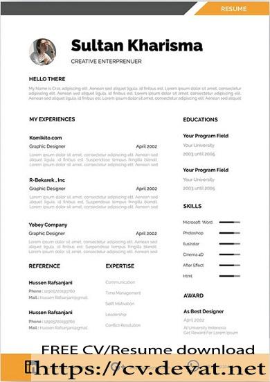 creative free resume template 1000x720