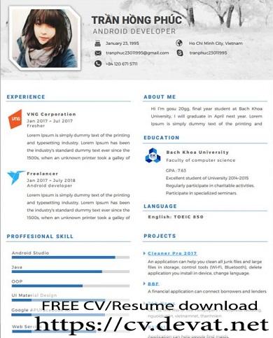 Creative Free Resume Template in Word Format 