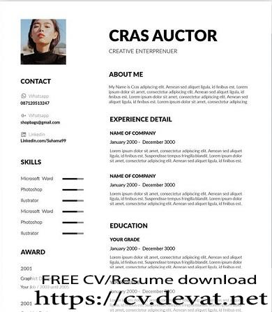 Creative Free Resume Template In Word Format Download Cv Resume Download Share