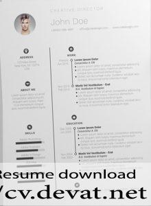 Word Format while Resume Template Free