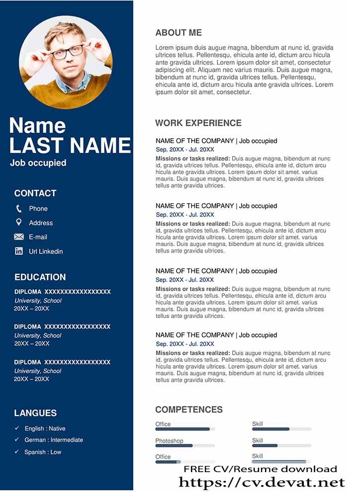free Sales Resume Template word CV Resume download Share
