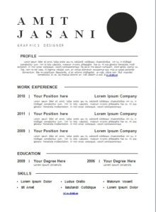 Free CV template download in Word
