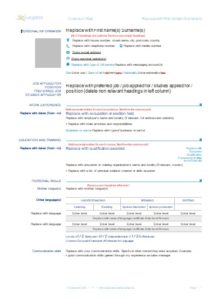 cv Template –  Euro pass CV