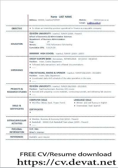 Simplecv Example In English simple cv template english - CV Resume download Share