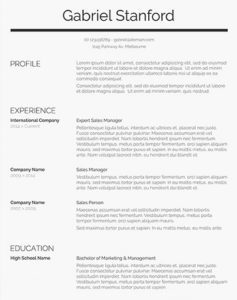 free professional resume template word download