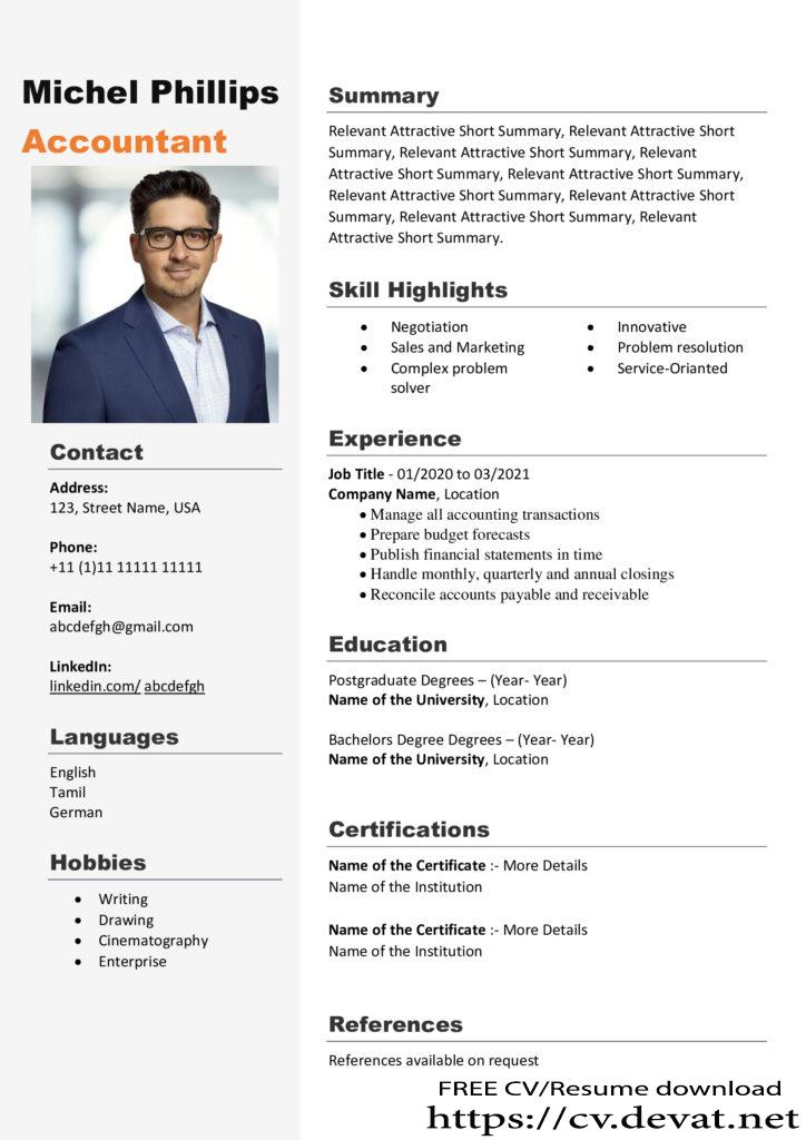 New Free Modern Updated CV Templates 724x1024 1