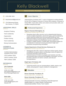 Professional Resume Template Download Free Imperial Gold