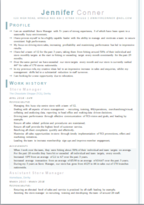 basic manager CV template - Free editable Microsoft Word download
