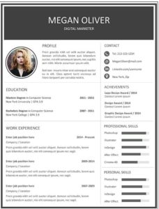 Free Creative Word Resume CV Template Download
