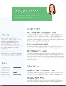 Resume Template English Download