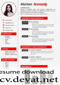 red English resume download 2022