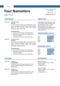 free Clean and Simple Resume Template