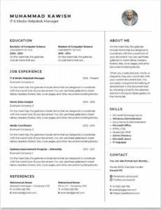 Perfect CV format in Word with cover letter