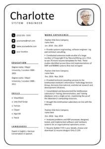 CV template DOC download free