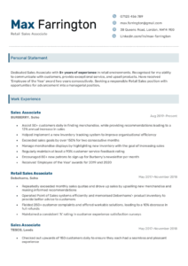 Executive Creative CV Template Blue