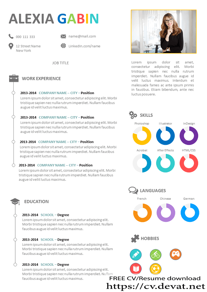Free Google Docs & Microsoft Word Resume CV Templates