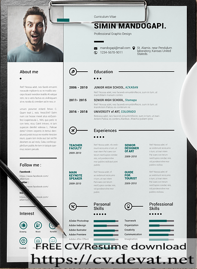 Free Modern Resume Template for Word 