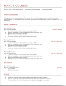 Free Resume Template format word for USA jobs and UK jobs