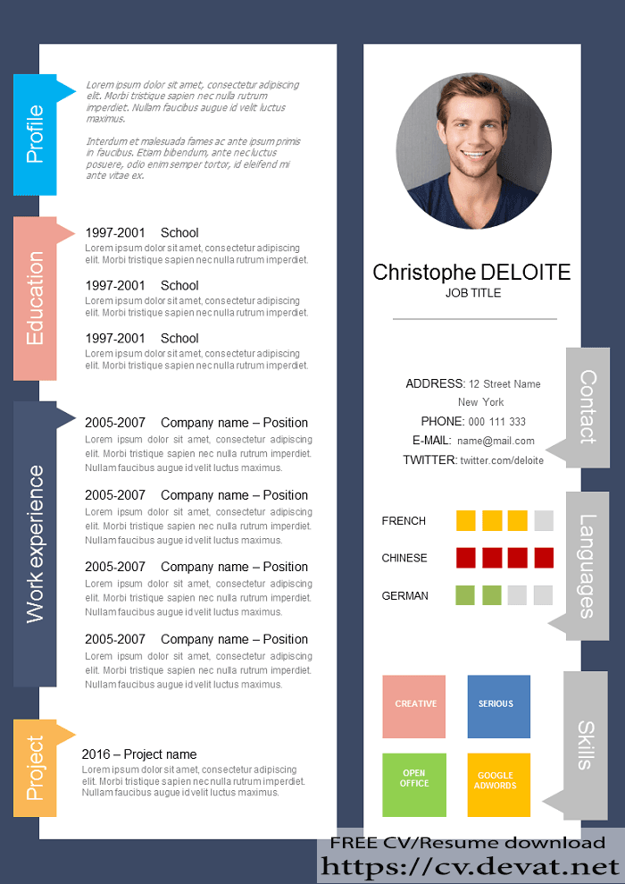 Free Resume Templates in Microsoft Word DOC DOCX Format