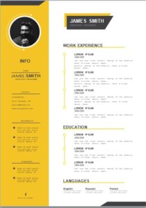 Free Simple Resume Template word - yellow cv