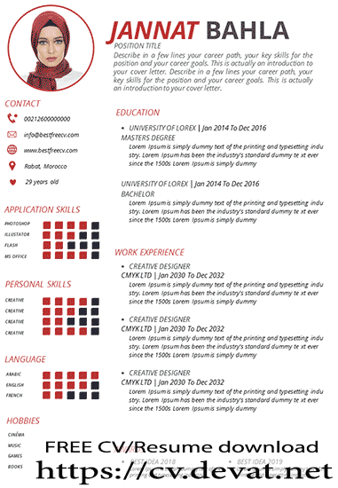 Free Word Resume Template download