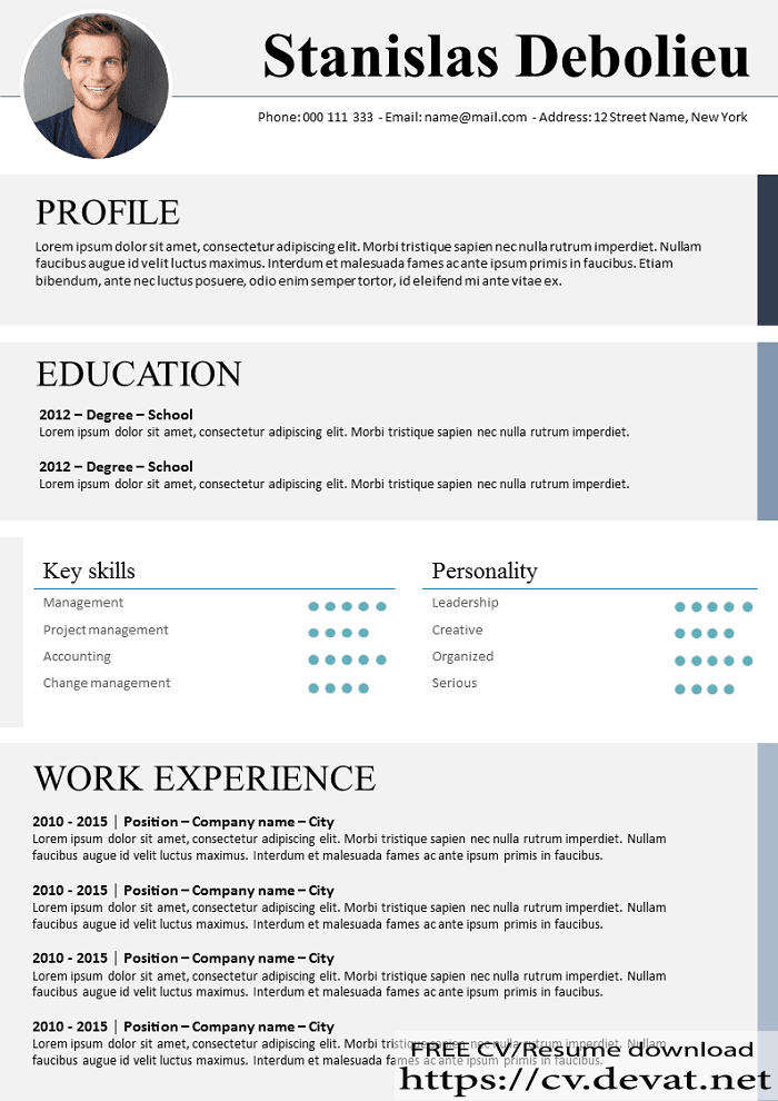 Free clean resume template download 1