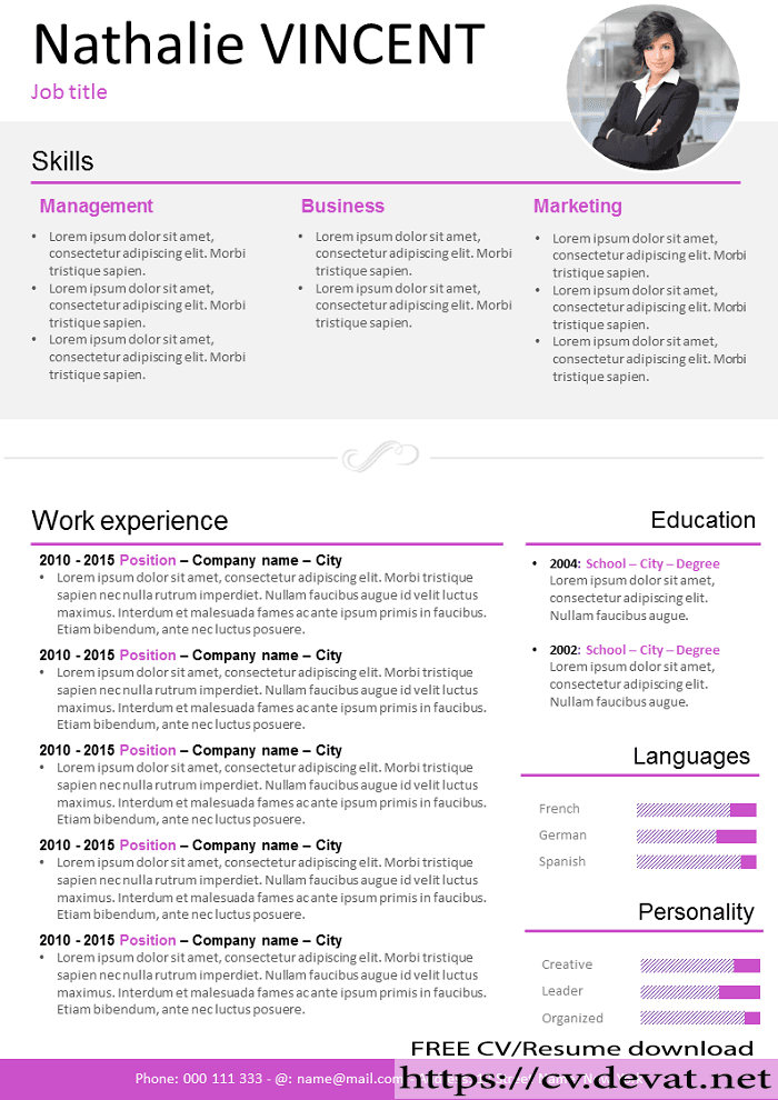 professional resume templates word