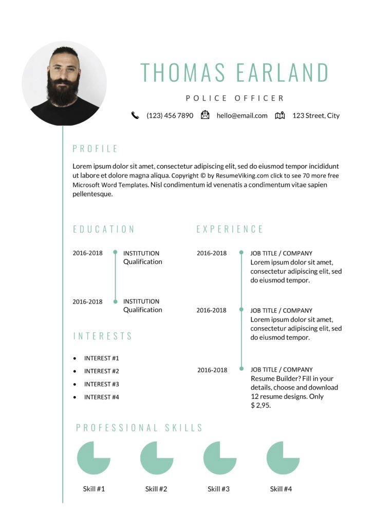 Professional Clean Resume cv Template Free Download word