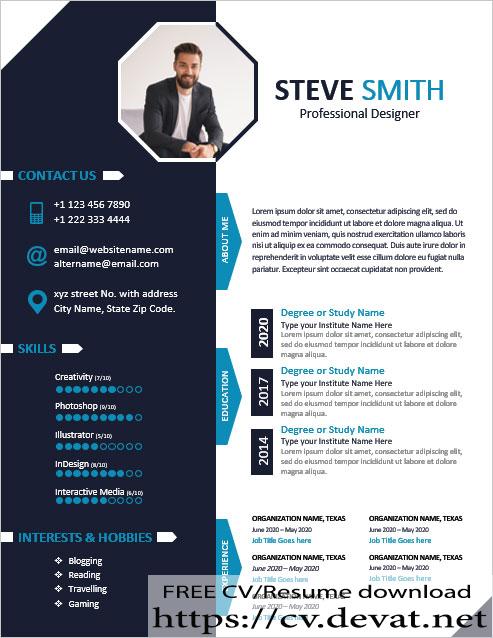 creative resume template for any job for ms word