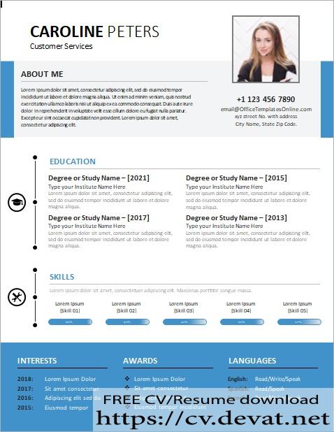 customer service fresher resume template for ms word