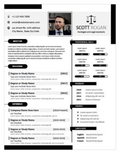 Download Professional Resume Template for Law & Legal Jobs in Microsoft Word