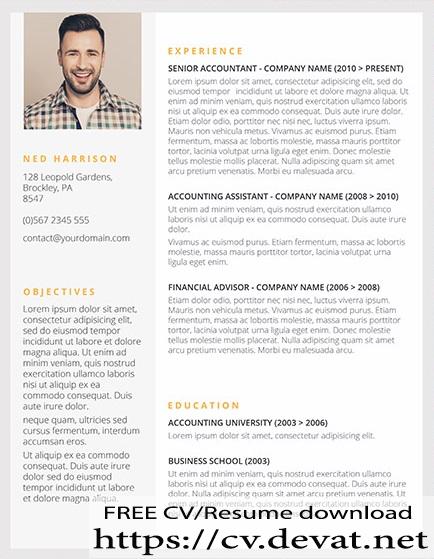 A Free Modern Resume Word Template For jobs