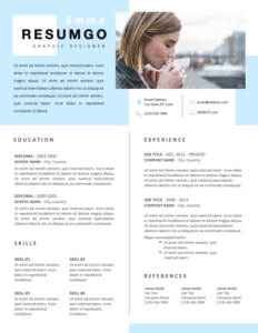 Blue Resume Template Word