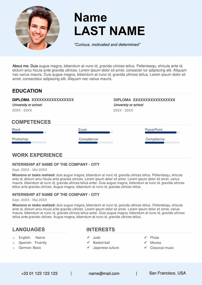 CV Template UK