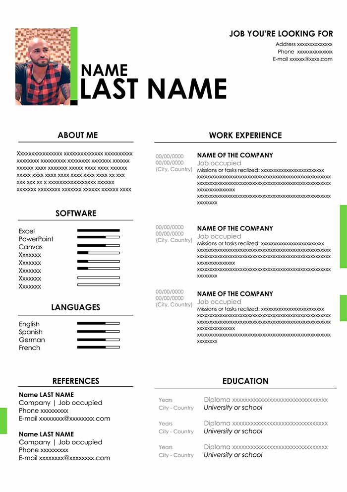 CV Template online