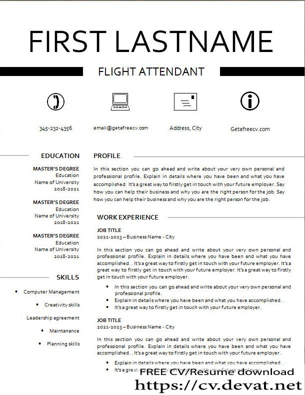 Creative Classic Look CV Resume Template