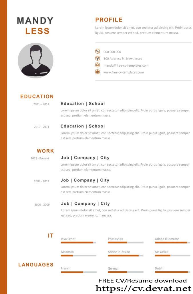 Creative cv word template download scaled