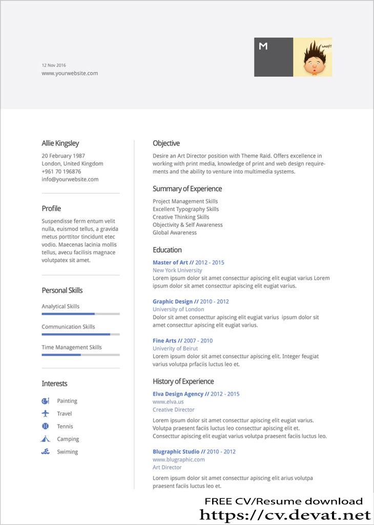 DOC DOCX Perfect Resume Template download