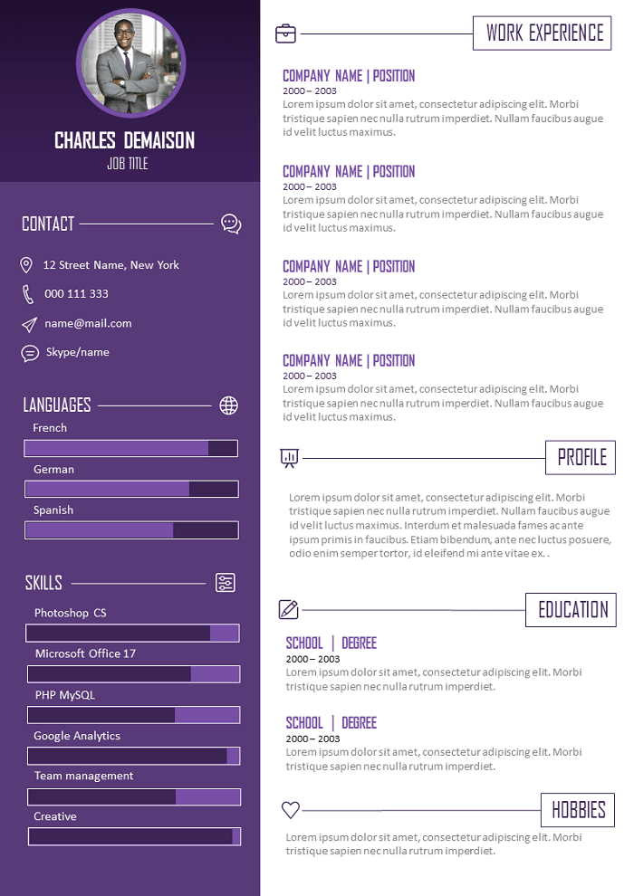 English CV Template