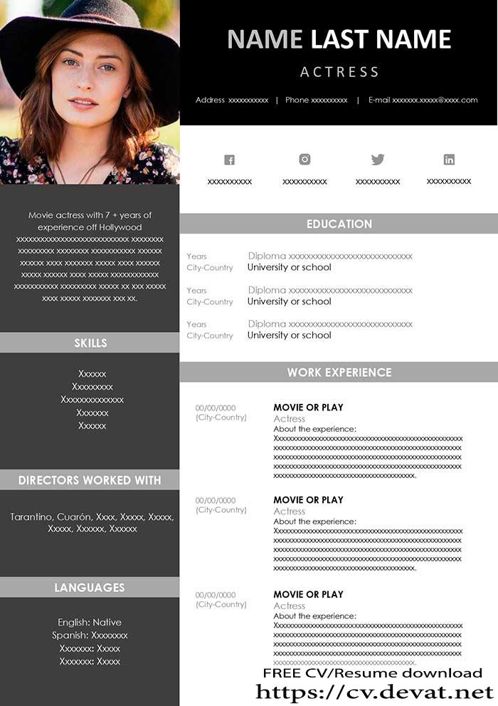 Executive secretarial Resume Template CV Resume download Share